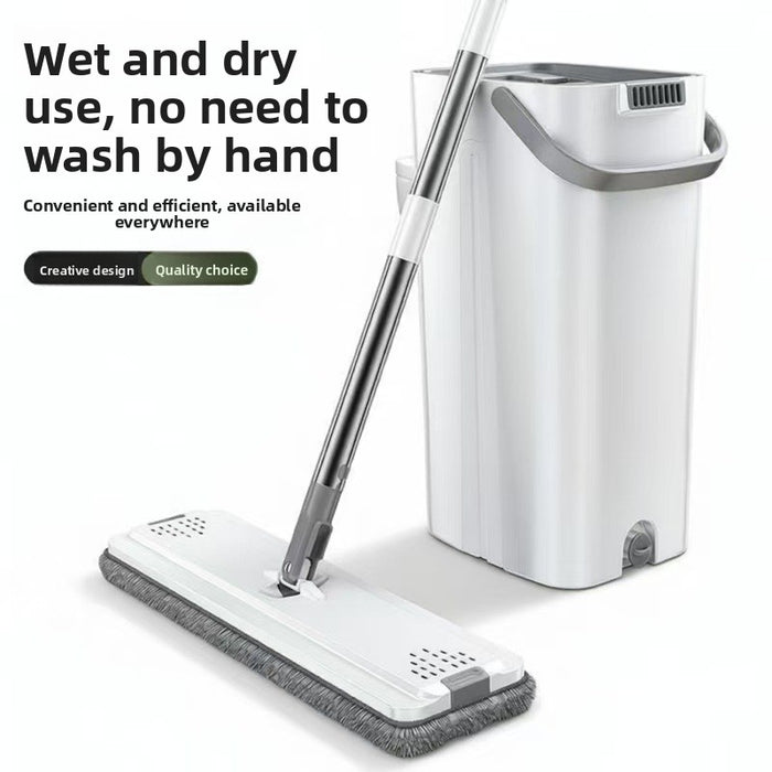 Flat Mop with Self Cleaning Bucket